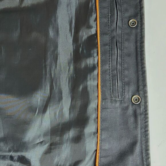 Mens First Classics Black Leather Snap Front Side Lace Motorcycle Vest Size XL - Picture 5 of 14